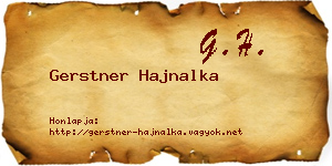 Gerstner Hajnalka névjegykártya